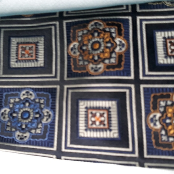 Massimo Moda Collezione frames silk tie in black and blue - Picture 3 of 7